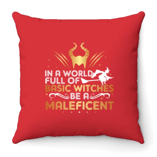 Halloween Scary Costume Witches be a Maleficent Throw Pillows