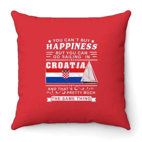 Croatia sailing, sailing ship Mediterranean gift Throw Pillows