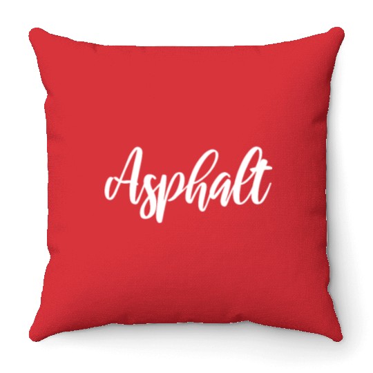 Asphalt Throw Pillows