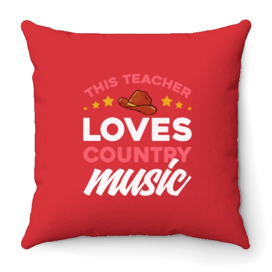 Country Music Festival Design Country Lover Throw Pillows
