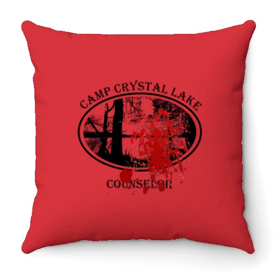 Crystal Lake Counselor Throw Pillows