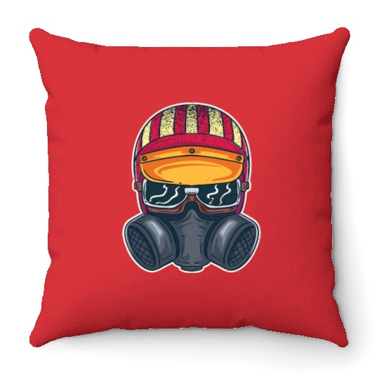 Hot Rod Drag Racing Racecar American Flag Design Throw Pillows