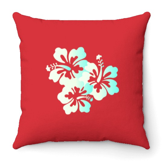 Hawaii Honolulu Boarder Surfer Tiki Summer Vacatio Throw Pillows