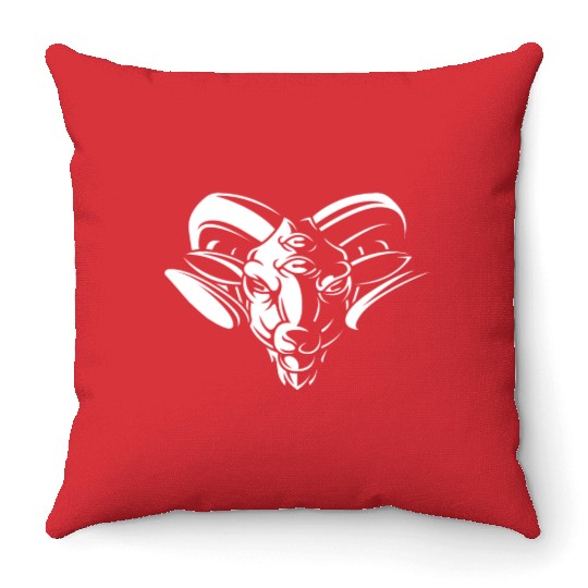 Dark Goat Baphomet - Satanic Lucifer Beelzebub Throw Pillows
