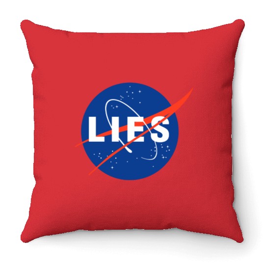 Nasa Lies Gifts Throw Pillows