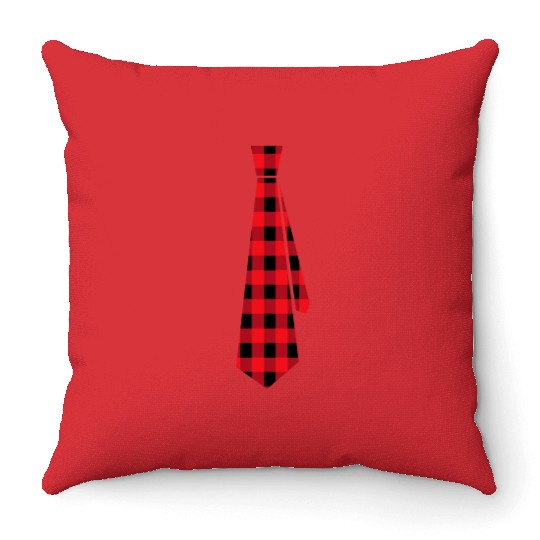 Buffalo Plaid Check Tie Throw Pillows