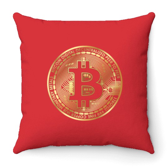 Bitcoin Lover Throw Pillows