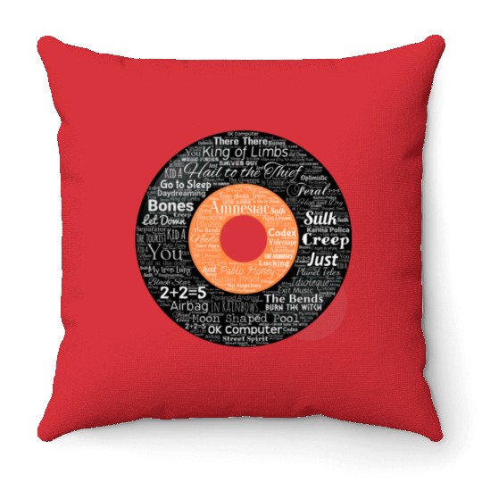 Radiohead Albums and Songs Throw Pillows