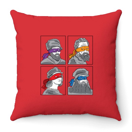 Leonardo Donatello Raphael Michelangelo Gift Throw Pillows