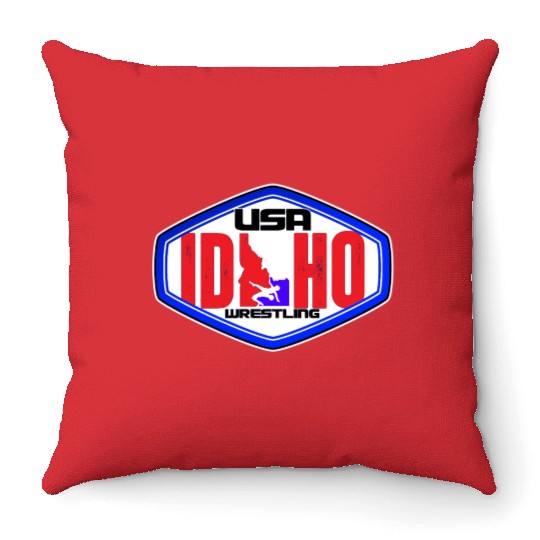 Idaho Division Team USA Wrestling Throw Pillows