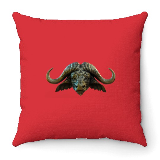 Cape Buffalo Throw Pillows