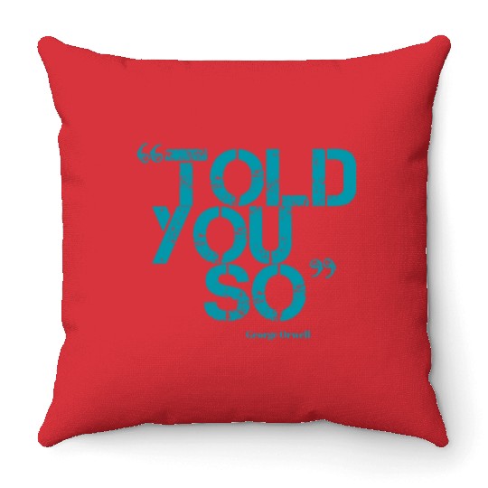 ORWELL blue Throw Pillows