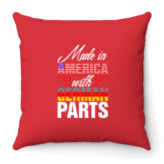 Made In America With German Parts Throw Pillows