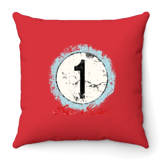 Ken Miles Rugged Number Throw Pillows