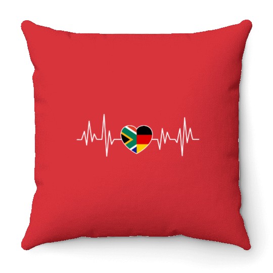 South Africa Germany Flag Two countries Throw Pillows