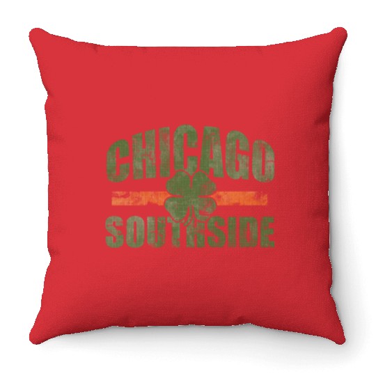 Chicago South Side Irish St Patricks Day Throw Pillows