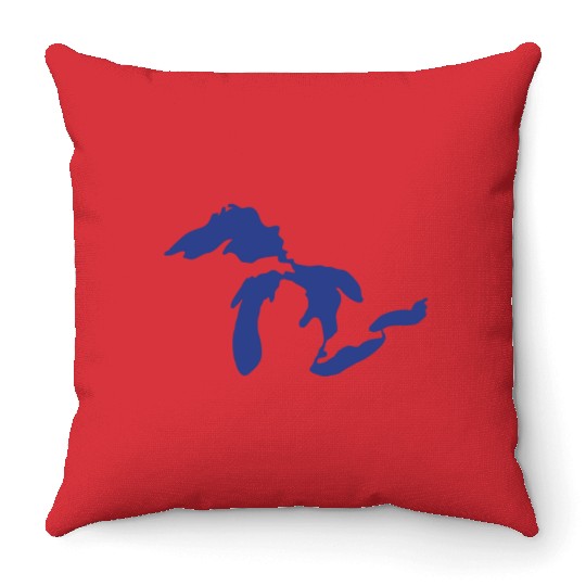 Great Lakes Throw Pillows