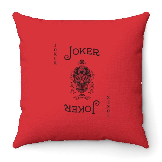 JOKER playing card - card casino costume Throw Pillows