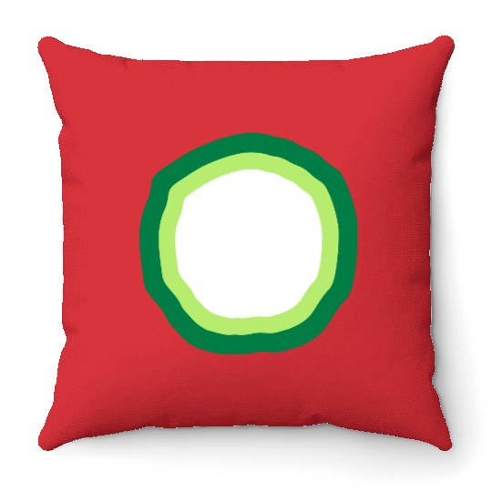 circle orbital drug mood hippie nature flower gift Throw Pillows