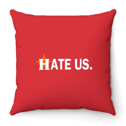 hate us houston astros Throw Pillows