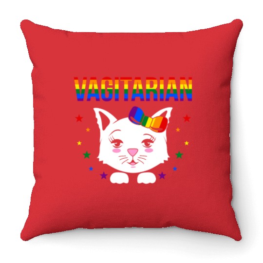 vagitarian venom Throw Pillows