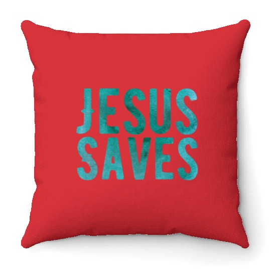 Christian Store - Jesus Saves - Christian Throw Pillows
