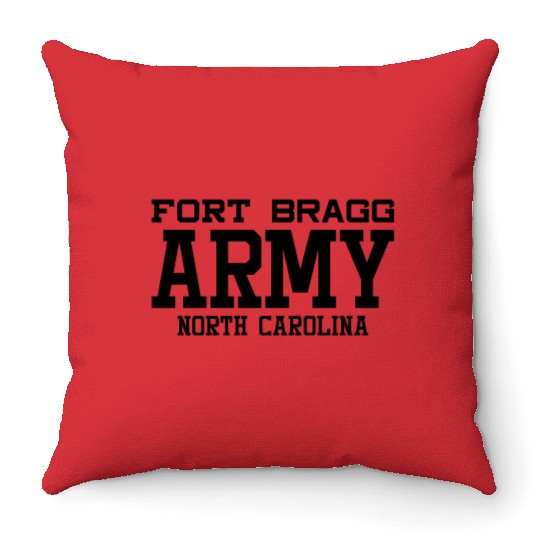 US Army Fort Bragg North Carolina Military Center Throw Pillows