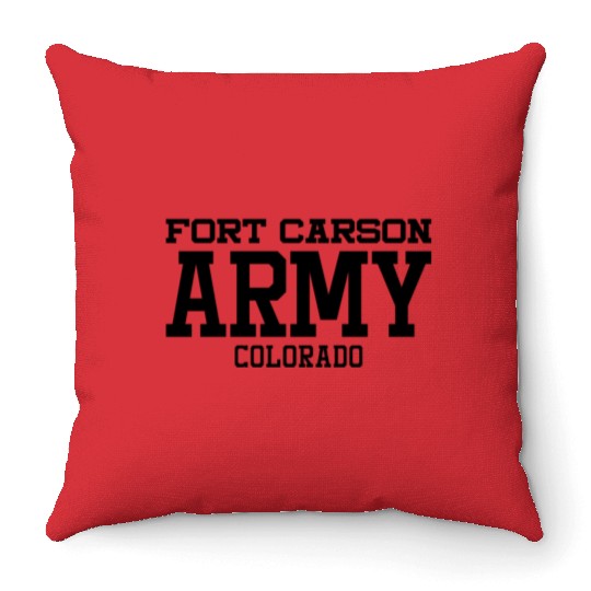 US Army Fort Carson Colorado Military Center Throw Pillows