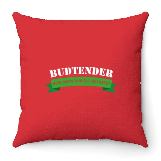 Budtender Design Hemp Dispensary Medical Marijuana Throw Pillows