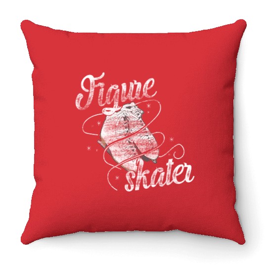 Figure skating Skate Throw Pillows