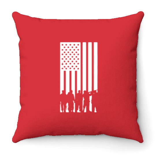 US Military Veteran Throw Pillows