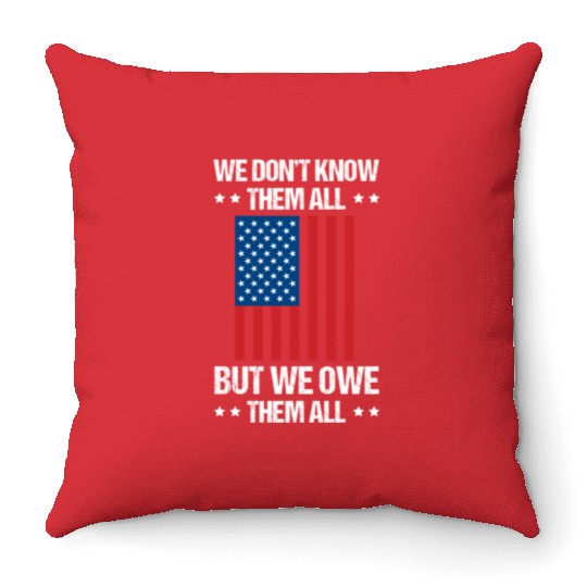 Memorial Day Veterans Day USA U.S. Army America Mi Throw Pillows