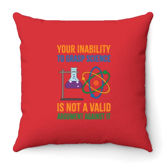 Funny Pro Science Anti Trump Scientific Political Throw Pillows