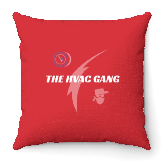 The Hvac Gang Throw Pillows