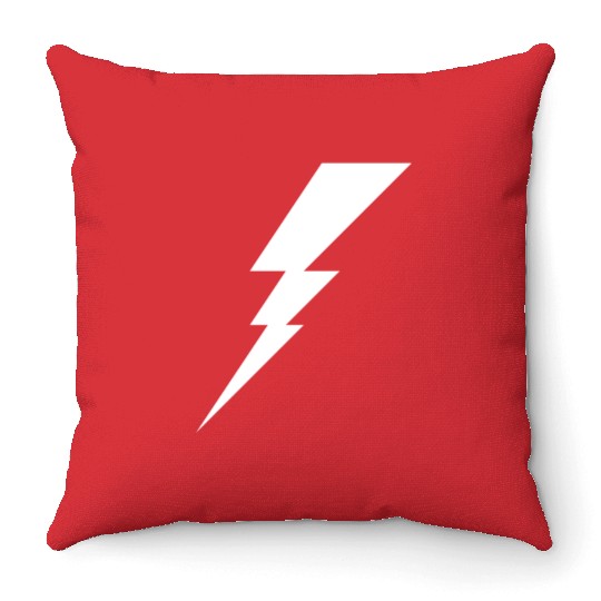 Lightning Bolt Geometric Vector Shape Throw Pillows