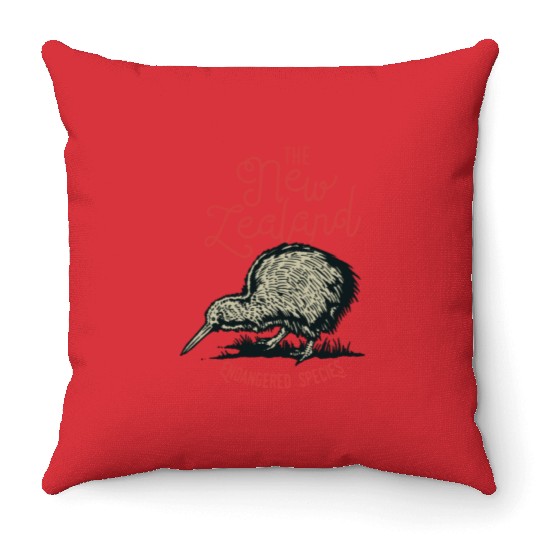 Kiwi New Zealand Throw Pillows
