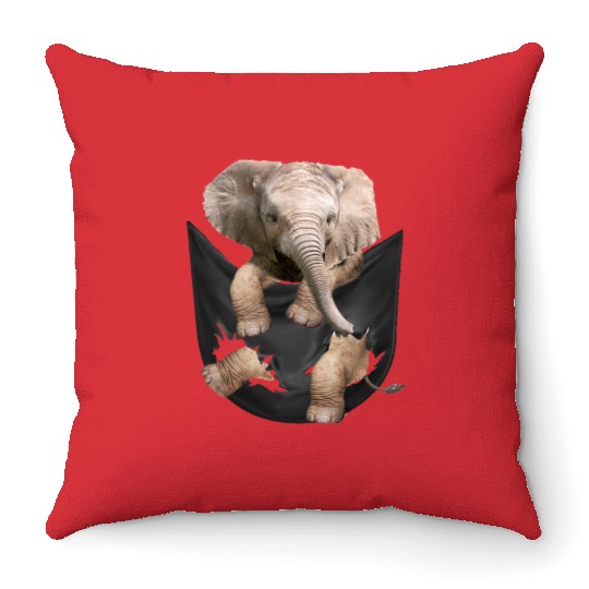 Elephant Pocket Throw Pillows