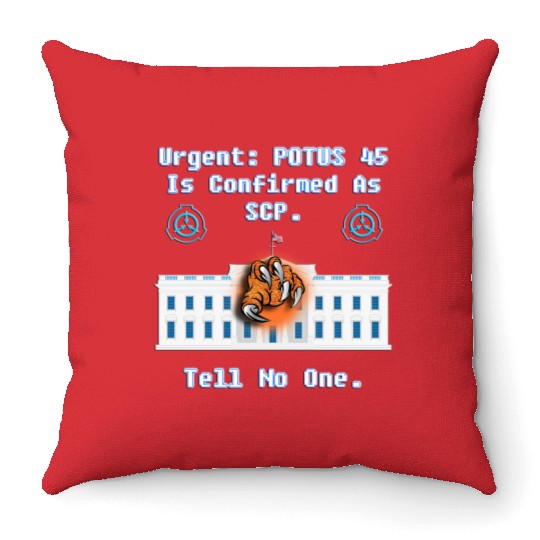 Trump Is SCP-Improved Version Throw Pillows