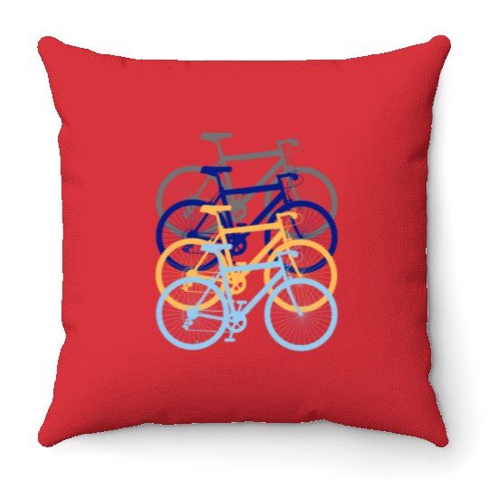Tour de France. Just ride. Racing Bicycle Gift. Throw Pillows
