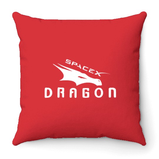 Spacex dragon Nasa Throw Pillows