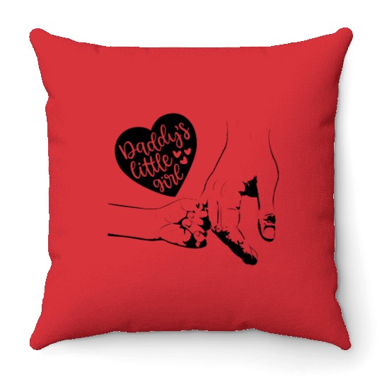 daddy little girl,daddy daughter Throw Pillows,daddy&me