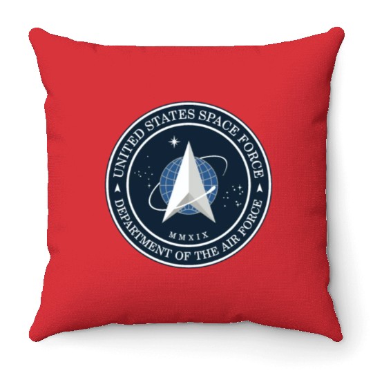 New Space Force Logo 2020 USSF Throw Pillows