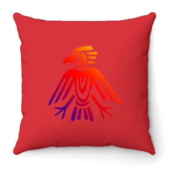 Aztec Symbols Aztec Eagle Tattoo Gift Idea Throw Pillows