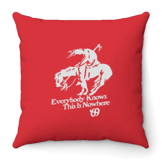 Neil Young And Crazy Horse Rock End Of The Trail H Throw Pillows