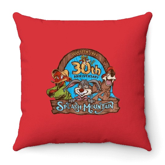 splash mountain Throw Pillows