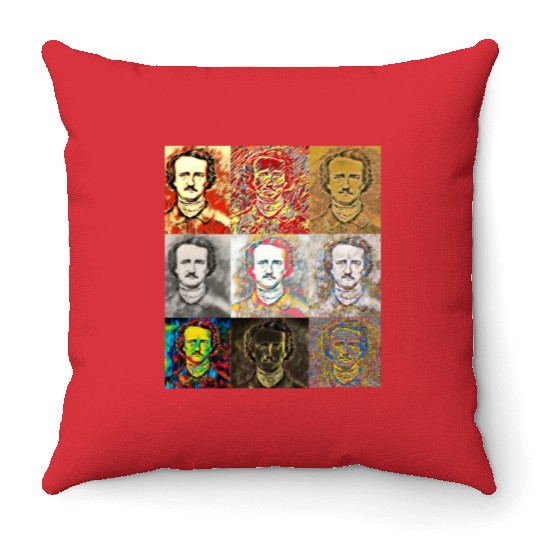 Unique Portrait Reveals Young Edgar Allan Poe Throw Pillows
