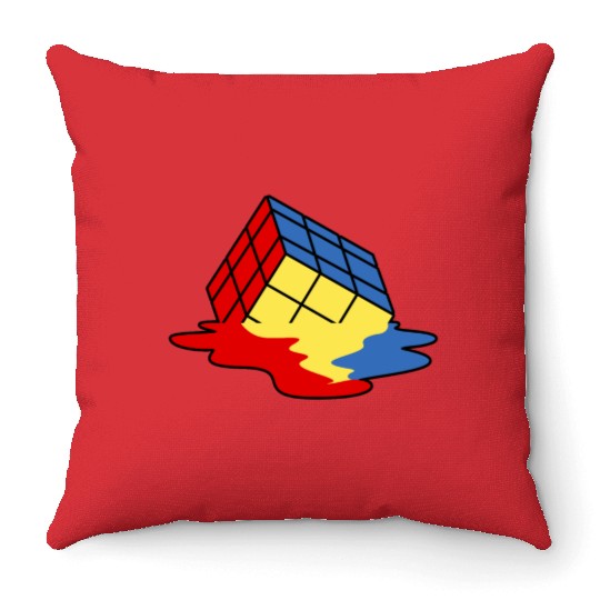 90s 80s Rocks VHS, Neon Rubic cube Cassette Tape Throw Pillows