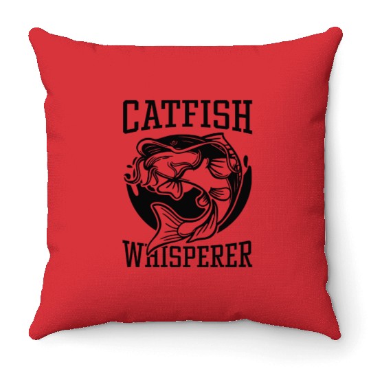 Catfish Whisperer Throw Pillows