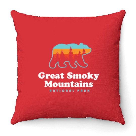 Great Smoky Mountains Throw Pillows Bear Great Smoky Mount