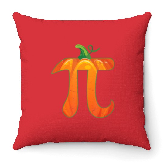 funny pumpkin pi halloween costume math pun gift Throw Pillows